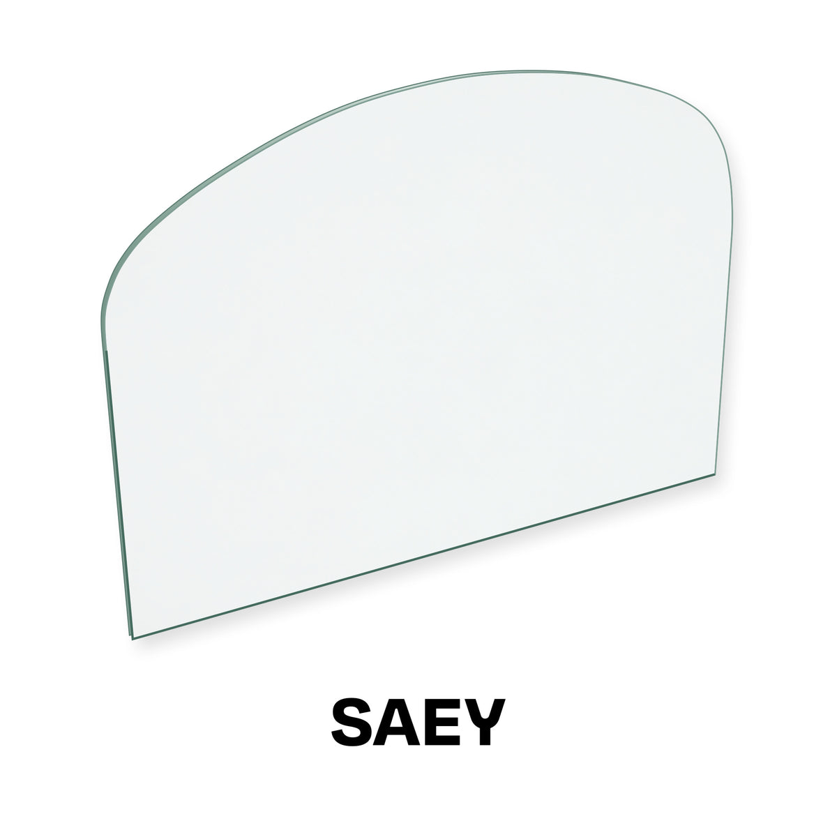 Saey 95 replacement stove glass, 285 mm high x 403 mm wide, 5 mm thick