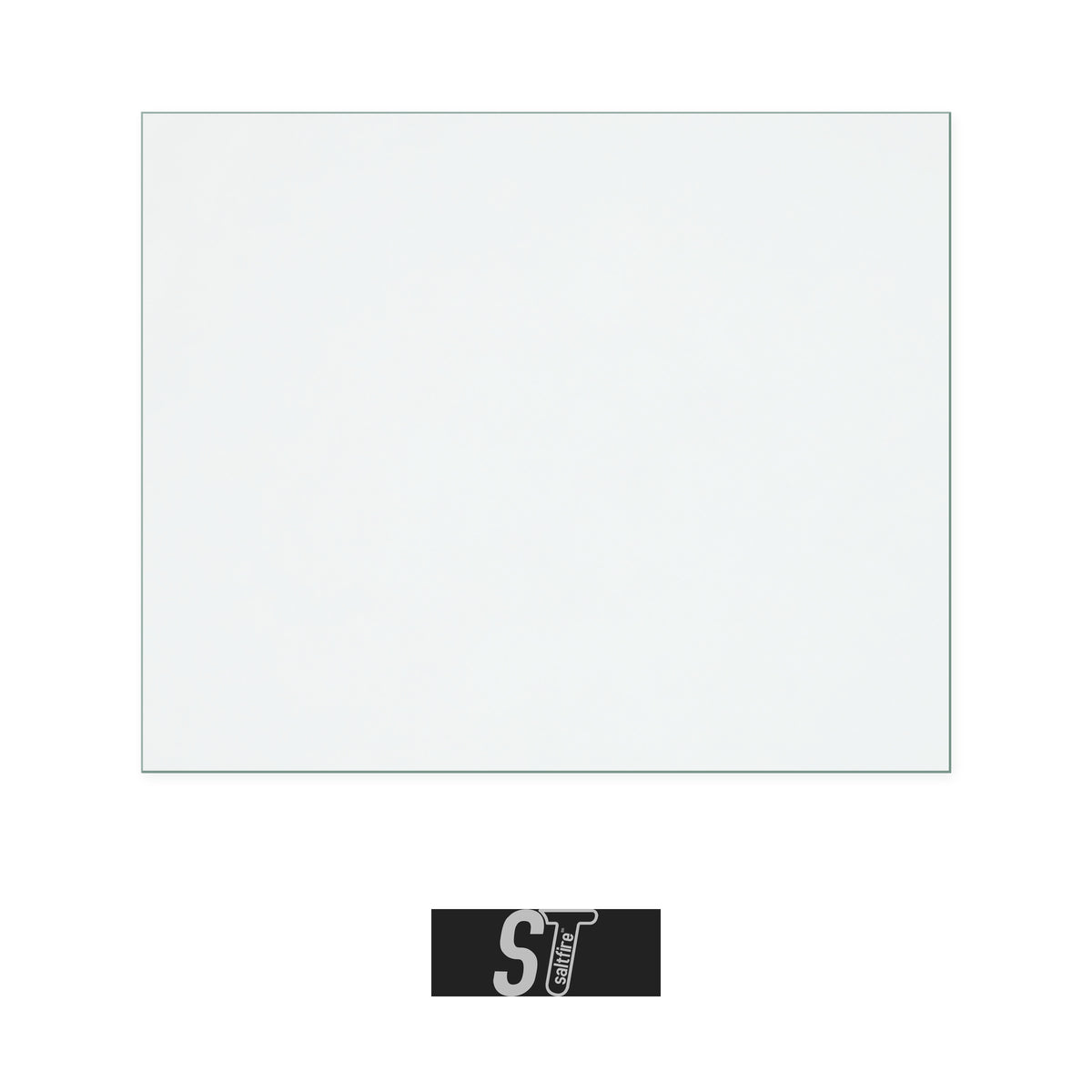 Saltfire Peanut 8 replacement stove glass, 310 mm high x 380 mm wide, 4 mm thick