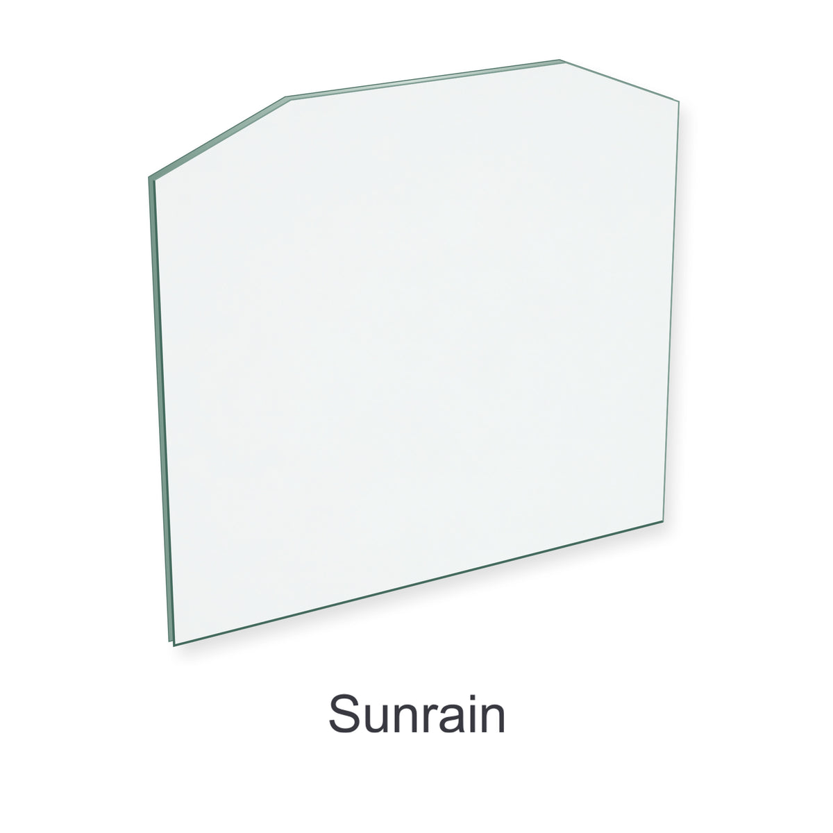 Sunrain Ja Stoves Ja0135 replacement stove glass, 185 mm high x 204 mm wide, 4 mm thick
