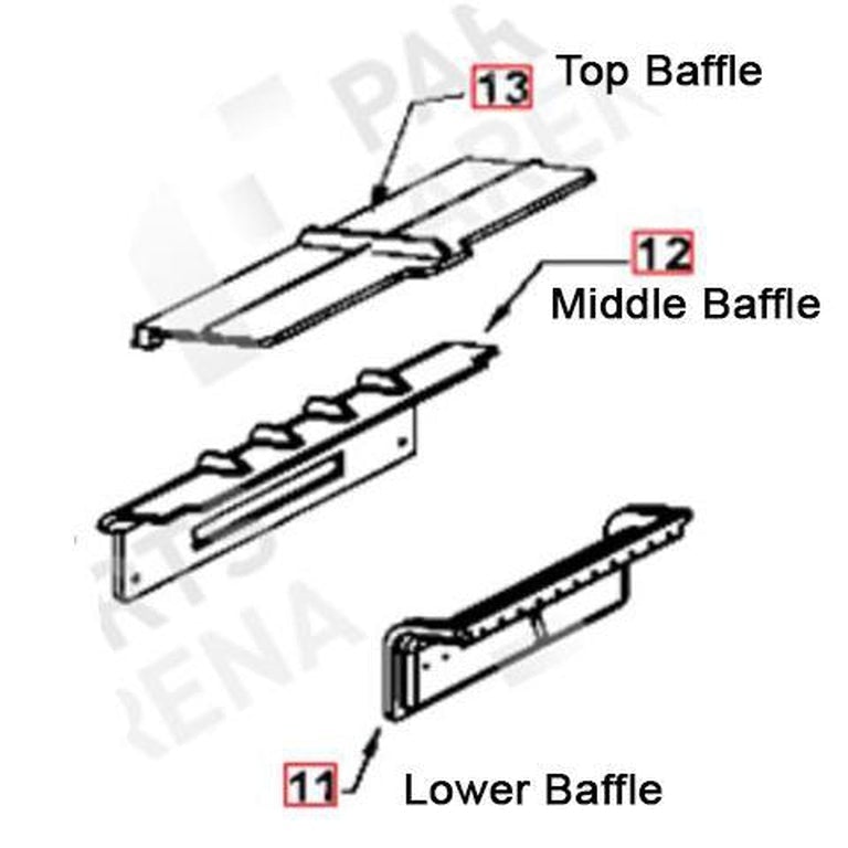 Aga Wren Middle Baffle - StoveSpareGlass