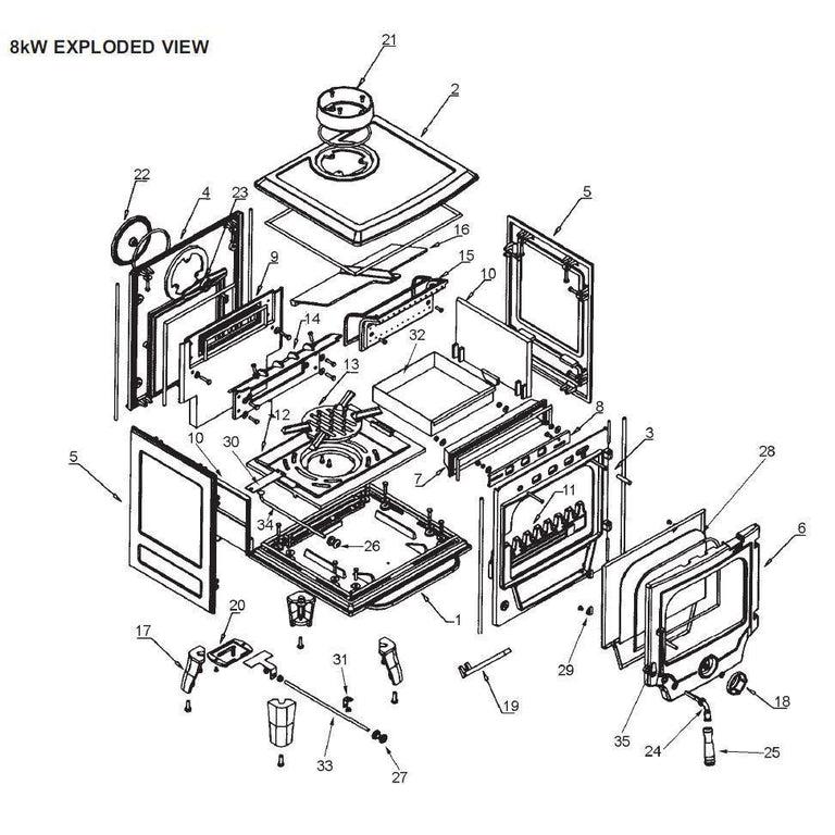 Bilberry 8kW Spare Parts GRATE SM08113