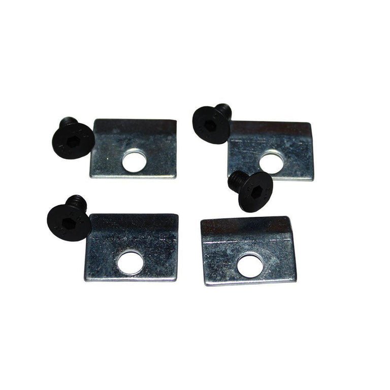 Graphite Inset Glass Clips - StoveSpareGlass