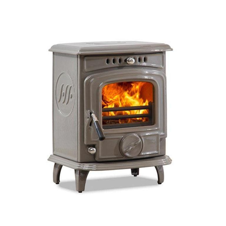 Pewter Colour Enamel Wood Stove Baby Gabriel Defra Approved
