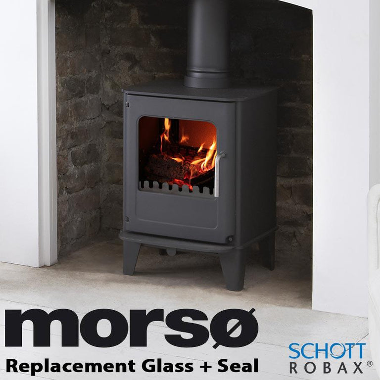 Replacement Stove Glass for Morso (Various Models) with Glass Seal - Schott Robax