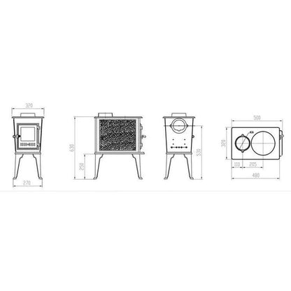 Workshop Stove 5kW Similar to Jotul 602/Trolla 104 - StoveSpareGlass