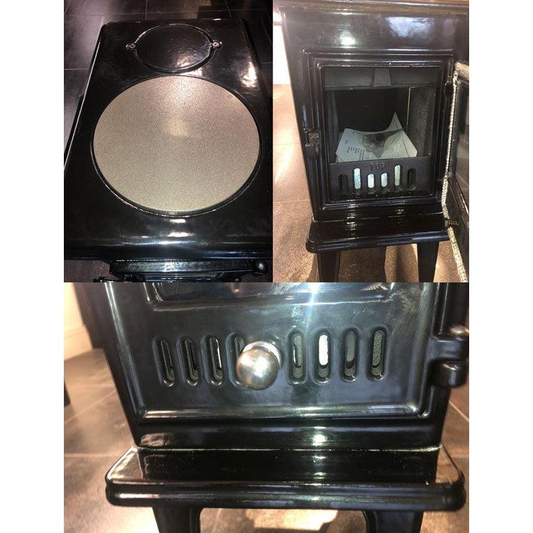 Workshop Stove 5kW in Gloss Black Enamel Similar to Jotul 602/Trolla 104 - StoveSpareGlass
